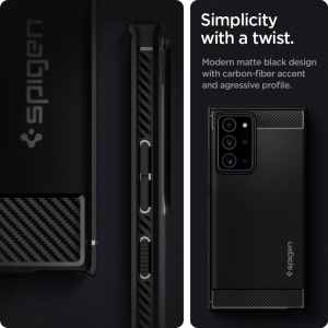 Husa Samsung Galaxy Note 20 Ultra - Spigen Rugged Armor -Neagra