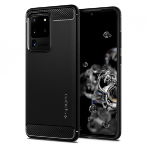 Husa Samsung Galaxy S20 Ultra - Spigen Rugged Armor -Neagra