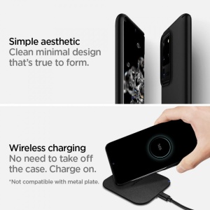 Husa Samsung Galaxy S20 Ultra- Spigen Thin Fit -Black
