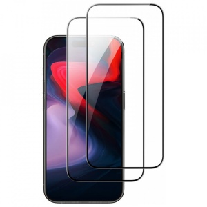 Pachet de 2 folii din sticla securizata iPhone 15 Pro ESR Screen Shield -clear