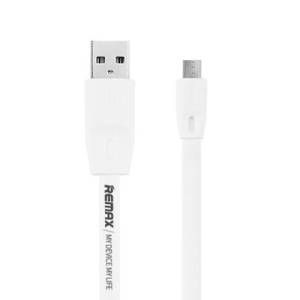 Cablu de date Remax Full Speed Cable RC-001m USB / micro USB 2M 2.4A alb