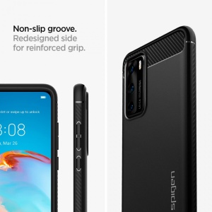 Husa Huawei P40 - Spigen Rugged Armor -Neagra