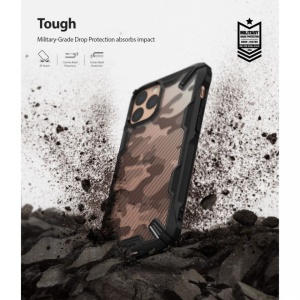 Husa Iphone 11 PRO MAX- Ringke Fusion X- Camo Black