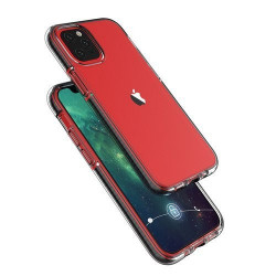 Husa Iphone 12 PRO / Iphone 12 -Spring Case- TPU transparent cu margini negre