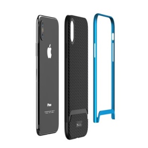 Husa iPhone XS Max- iPaky Bumblebee Neo Hybrid cu rama albastra