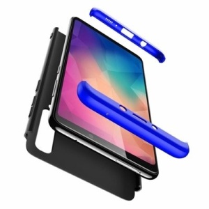 Husa Samsung Galaxy A9 -GKK 360 Front and Back Case Full Body Cover Negru cu Albastru