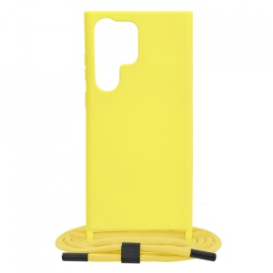 Husa Samsung Galaxy S23 Ultra -Crossbody Lanyard galbena