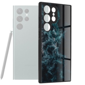 Husa Samsung Galaxy S23 Ultra - Printing Glass Blue Nebula