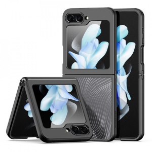 Husa Samsung Galaxy Z Flip5 - Dux Ducis Aimo transparenta cu margini negre