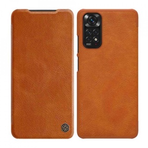 Husa Xiaomi Redmi Note 11/ Note 11s - Nillkin Qin Leather Case Brown