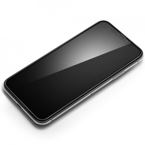 Sticla securizata Iphone X/XS -Spigen Glass FC-margine neagra