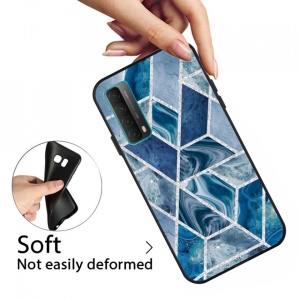 Husa Huawei P Smart 2021- Matt Printing Soft TPU - Marble Blue