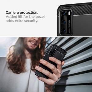 Husa Huawei P40 - Spigen Rugged Armor -Neagra