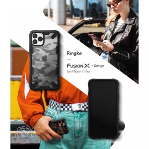 Husa Iphone 11 PRO MAX- Ringke Fusion X- Camo Black