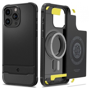 Husa iPhone 15 Pro Max Spigen Rugged Armor MagSafe
