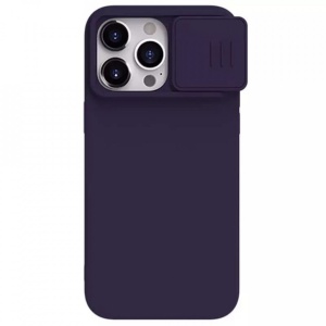 Husa iPhone 15 Pro Nillkin CamShield Silky Magsafe Silicone Dark Night Purple