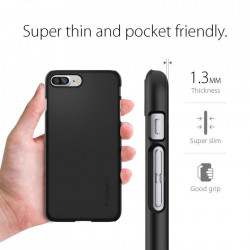 Husa Iphone 7 Plus/Iphone 8 Plus -Spigen Thin Fit - Neagra