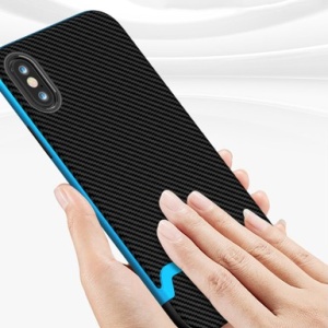 Husa iPhone XS Max- iPaky Bumblebee Neo Hybrid cu rama albastra