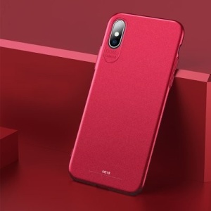Husa iPhone XS MAX-MSVII Simple ultra-subțire - culoare rosie