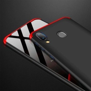 Husa Samsung Galaxy A40 -GKK 360 Front and Back Case Full Body Cover- Negru cu Rosu