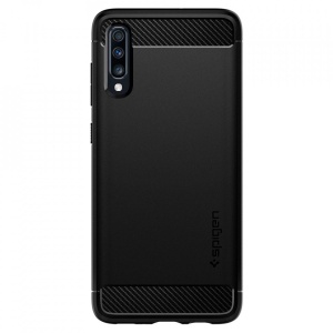 Husa Samsung Galaxy A70 - Spigen Rugged Armor -Neagra