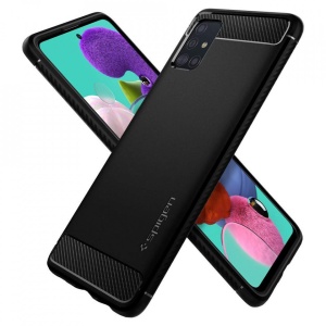 Husa Samsung Galaxy A71 - Spigen Rugged Armor -Neagra