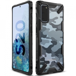 Husa Samsung Galaxy S20- Ringke Fusion X- Camo Black