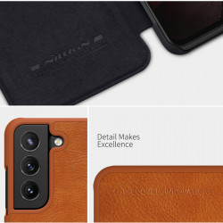 Husa Samsung Galaxy S21 FE- Nillkin Qin Leather Case Maro