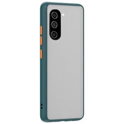 Husa Samsung Galaxy S21 Plus - Colored buttons case- bumper dark green