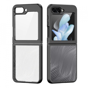 Husa Samsung Galaxy Z Flip5 - Dux Ducis Aimo transparenta cu margini negre