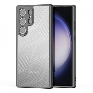 Husa Samsung S23 Ultra Dux Ducis Aimo transparenta cu margini negre