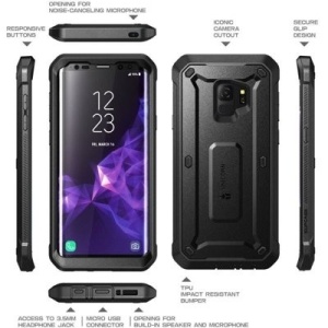 Husa Supcase Unicorn Beetle Pro pentru Samsung Galaxy S9 -Neagra