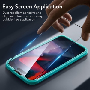 Pachet de 2 folii din sticla securizata iPhone 15 Pro ESR Screen Shield -clear
