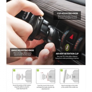 Suport auto pentru telefon -Ringke Power Clip