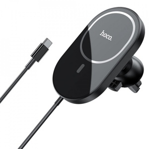 Suport telefon auto magnetic cu incarcare wireless Hoco CA90