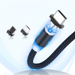 Cablu de date Wozinsky Magnetic Cable USB / micro USB / USB Type C / Lightning 2,4A 1m