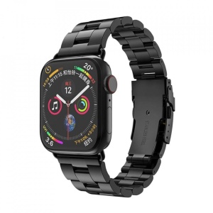 Curea Apple Watch 1 / 2 / 3 / 4 / 5 / 6 / 7 / SE (38mm / 40 mm / 41 mm)- Stainless Steel Neagra