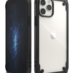 Husa Iphone 12 PRO MAX - Ringke Fusion X- Black