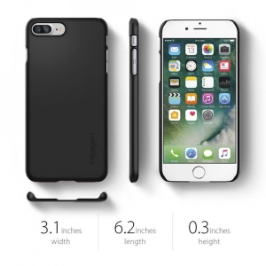 Husa Iphone 7 Plus/Iphone 8 Plus -Spigen Thin Fit - Neagra
