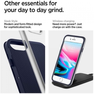 Husa Iphone SE 3( 2022)/SE 2 ( 2020)/7/8 - Spigen Neo Hybrid - Satin Silver