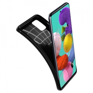 Husa Samsung Galaxy A71 - Spigen Rugged Armor -Neagra