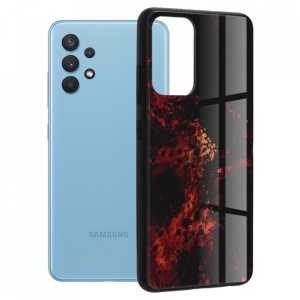 Husa Samsung Galaxy A72 4G /5G- Printing Glass - Fire