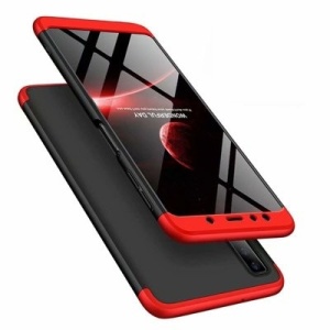 Husa Samsung Galaxy A9 -GKK 360 Front and Back Case Full Body Cover Negru cu Rosu