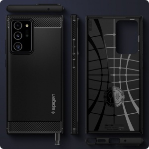 Husa Samsung Galaxy Note 20 Ultra - Spigen Rugged Armor -Neagra