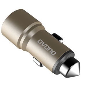 Incarcator Dudao Universal Car Charger 2x USB 2.4A golden