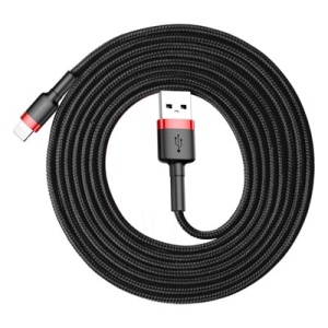 Cablu de date Baseus Cafule Lightning 2M- Negru cu rosu
