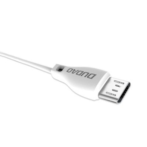 Cablu de date Dudao USB / Micro USB 2.4 A 1m white