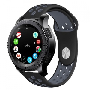 Curea Samsung Galaxy Watch 42MM-Tech Protect Softband-Black/Grey