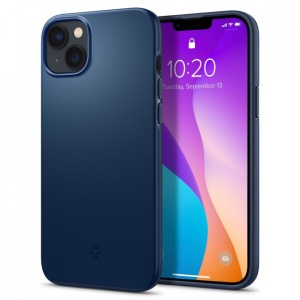 Husa iPhone 14 - Spigen Thin Fit - Navy Blue