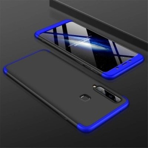 Husa Samsung Galaxy A9 -GKK 360 Front and Back Case Full Body Cover Negru cu Albastru